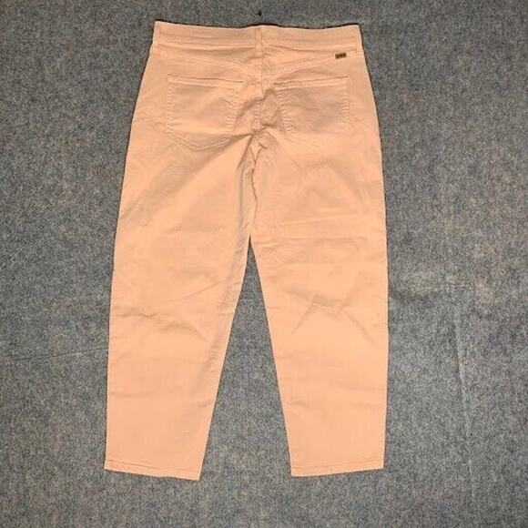 AYR Womens The Beat Drop Cropped Barrel Leg Jeans Sz 31 (35x26) Pink Peach Denim - Picture 2 of 10